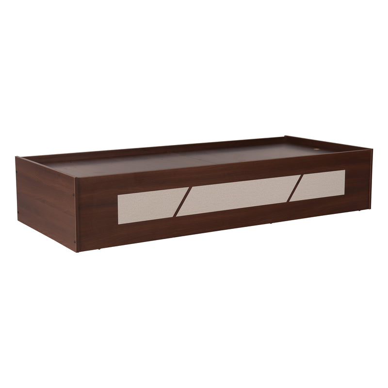 Native Single Bed in Brown Finish with Box Storage