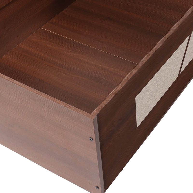 Native Single Bed in Brown Finish with Box Storage