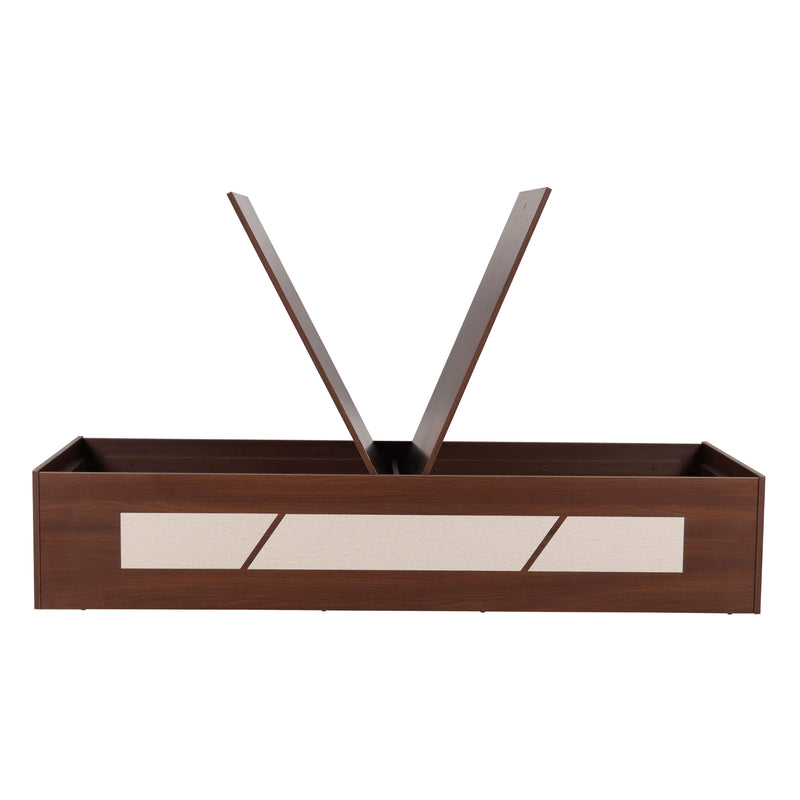 Native Single Bed in Brown Finish with Box Storage