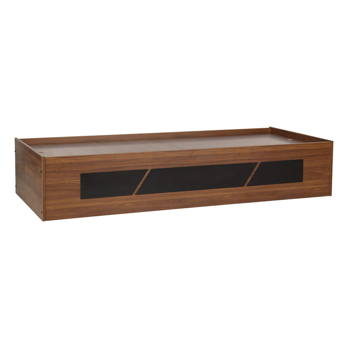 Native Single Bed in Teak Finish with Box Storage