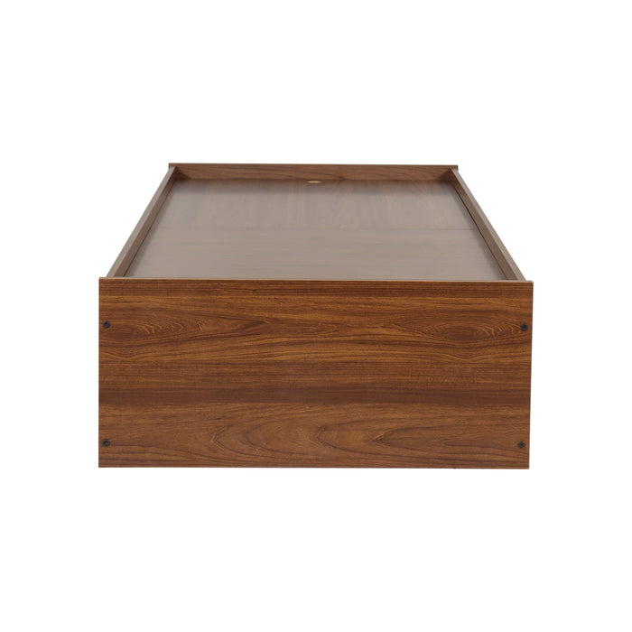 Native Single Bed in Teak Finish with Box Storage