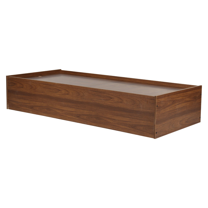 Native Single Bed in Teak Finish with Box Storage