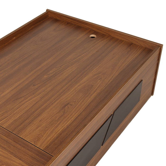 Native Single Bed in Teak Finish with Box Storage