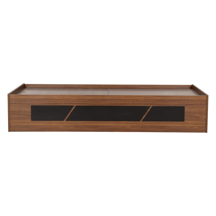 Native Single Bed in Teak Finish with Box Storage