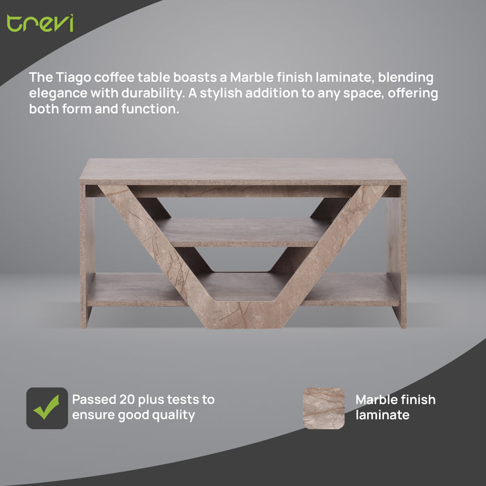 Tiago Coffee Table In Oak & White Colour