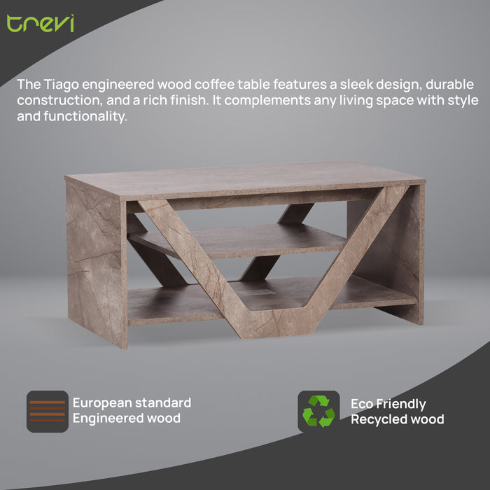 Tiago Coffee Table In Oak & White Colour