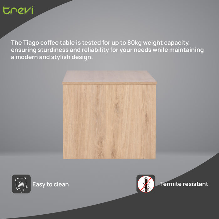 Tiago Coffee Table In Oak & White Colour