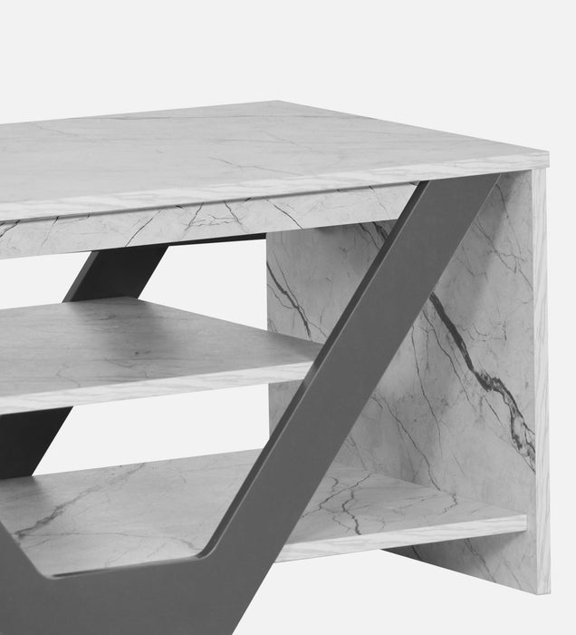 Nectar Coffee Table In White Stone & Slate Grey Colour