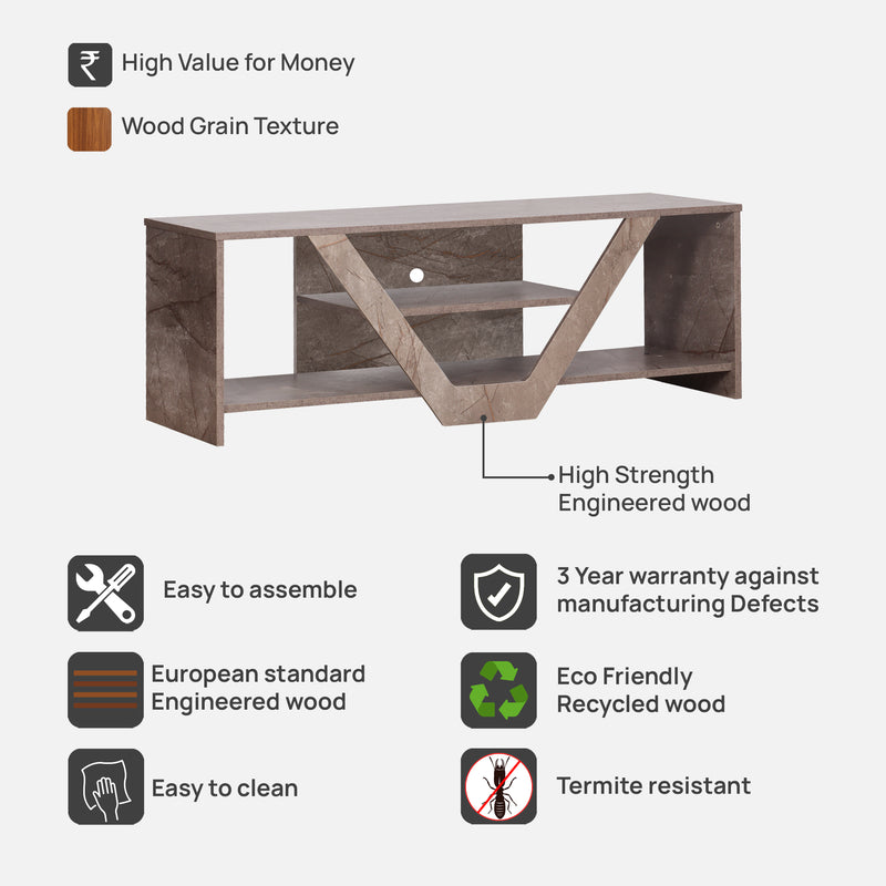 Tiago Tv Unit In Marble Finish Colour