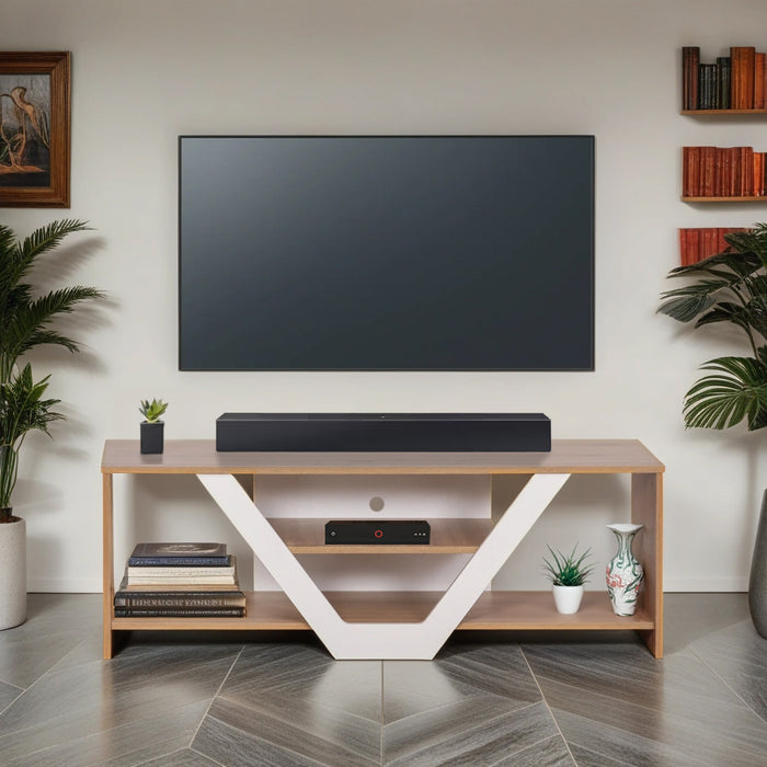 Tiago Tv Unit In Oak & White Colour