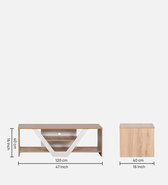 Tiago Tv Unit In Oak & White Colour