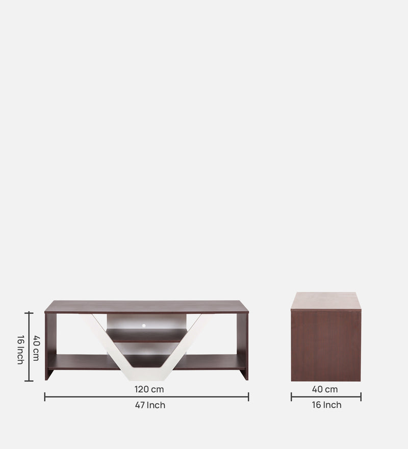Nectar Tv Unit In Walnut & White Colour