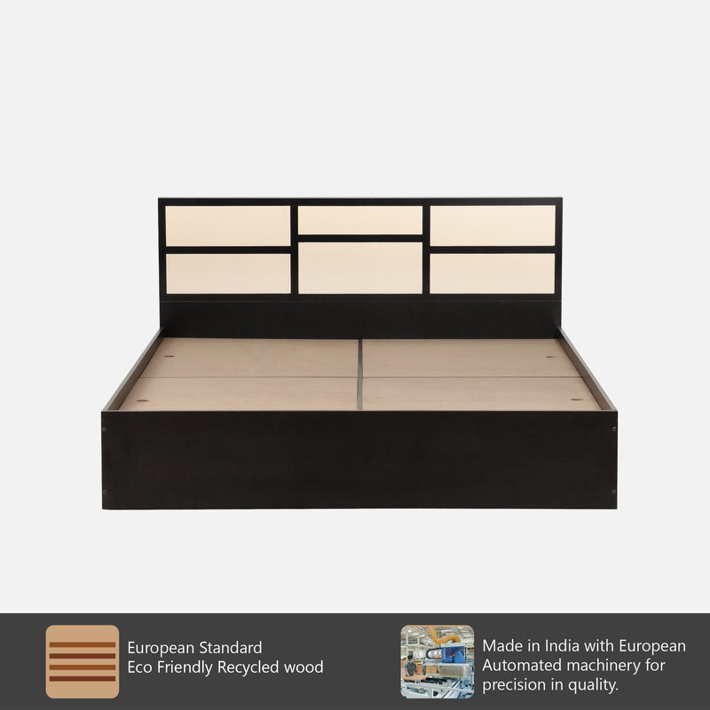 Nirvana Engineered wood Bed Without Storage in King/Queen/Double Size in Wenge Colour