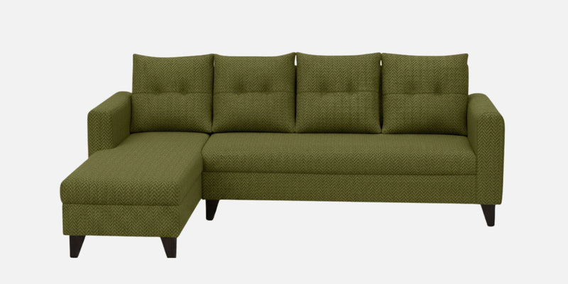 Norris Fabric LHS 6 Seater Sectional Sofa In Moss Green Colour