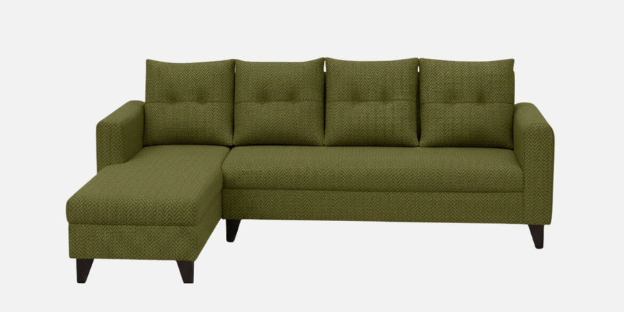 Norris Fabric LHS 6 Seater Sectional Sofa In Moss Green Colour