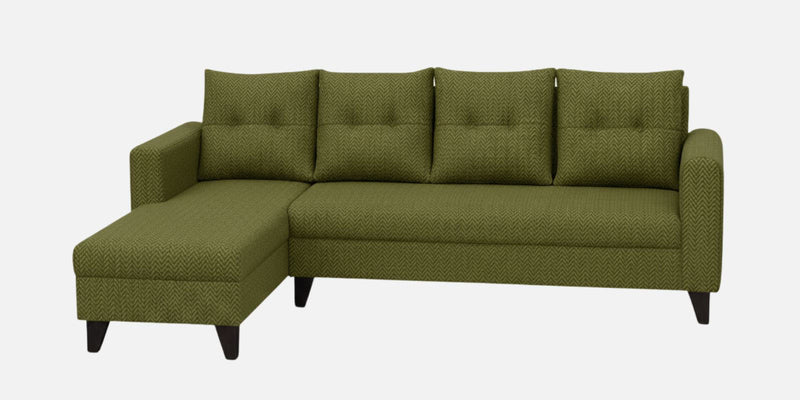 Norris Fabric LHS 6 Seater Sectional Sofa In Moss Green Colour