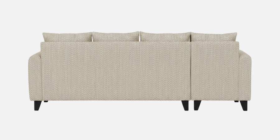 Norris Fabric LHS 6 Seater Sectional Sofa In Silk Cream Colour