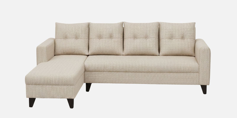 Norris Fabric LHS 6 Seater Sectional Sofa In Silk Cream Colour