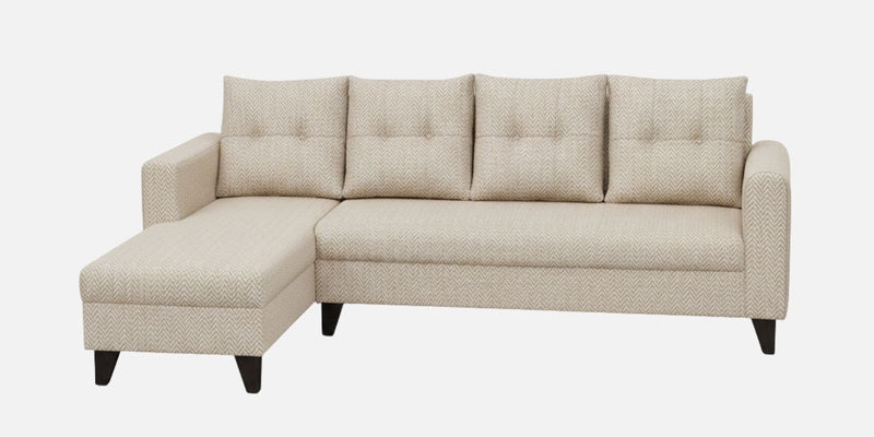 Norris Fabric LHS 6 Seater Sectional Sofa In Silk Cream Colour