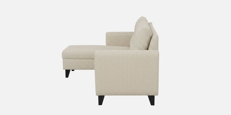 Norris Fabric LHS 6 Seater Sectional Sofa In Silk Cream Colour