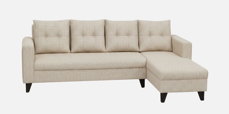 Norris Fabric RHS 6 Seater Sectional Sofa In Silk Cream Colour