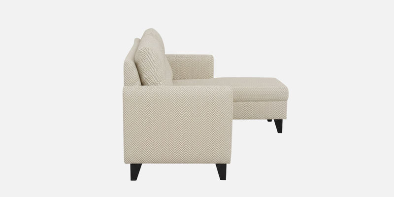 Norris Fabric RHS 6 Seater Sectional Sofa In Silk Cream Colour