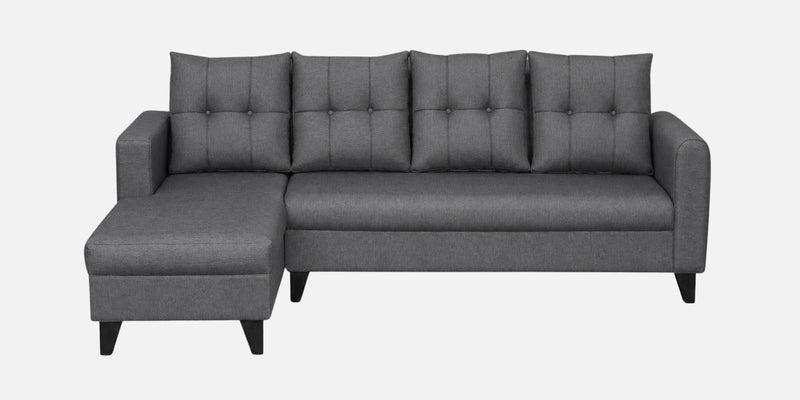 Norris Fabric LHS 6 Seater Sectional Sofa In Steel Grey Colour