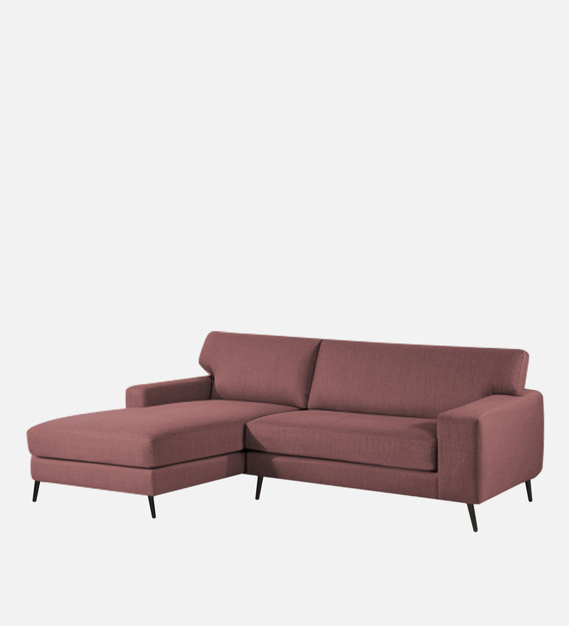 Ohana Velvet LHS Compact 5 Seater Sectional Fabric Sofa
