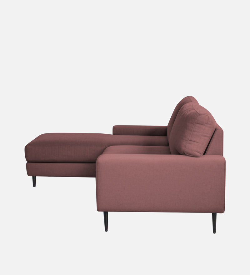 Ohana Velvet LHS Compact 5 Seater Sectional Fabric Sofa