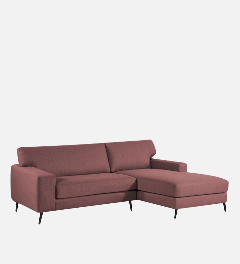 Ohana Velvet RHS Compact 5 Seater Sectional Fabric Sofa
