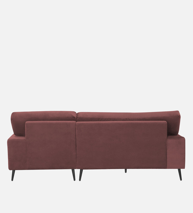 Ohana Velvet RHS Compact 5 Seater Sectional Fabric Sofa