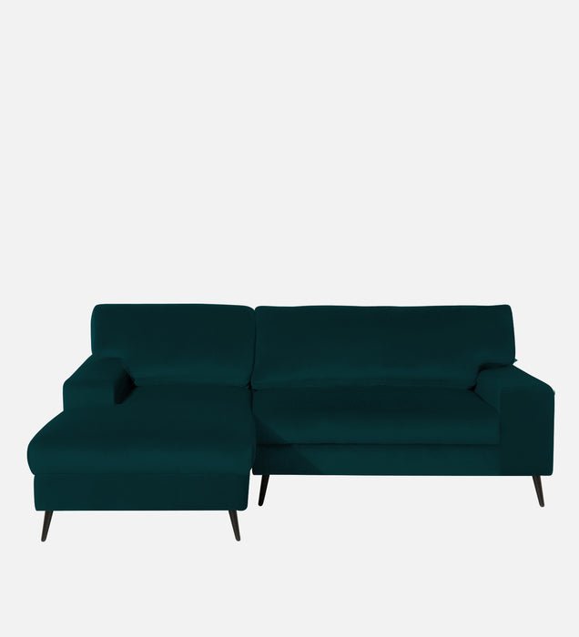 Ohana Velvet LHS Compact 5 Seater Sectional Fabric Sofa
