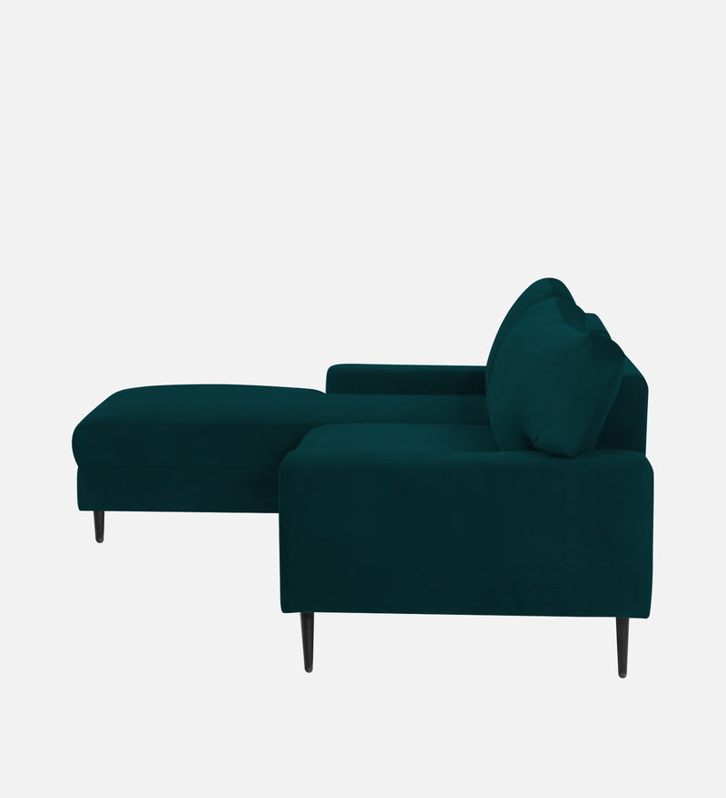 Ohana Velvet LHS Compact 5 Seater Sectional Fabric Sofa