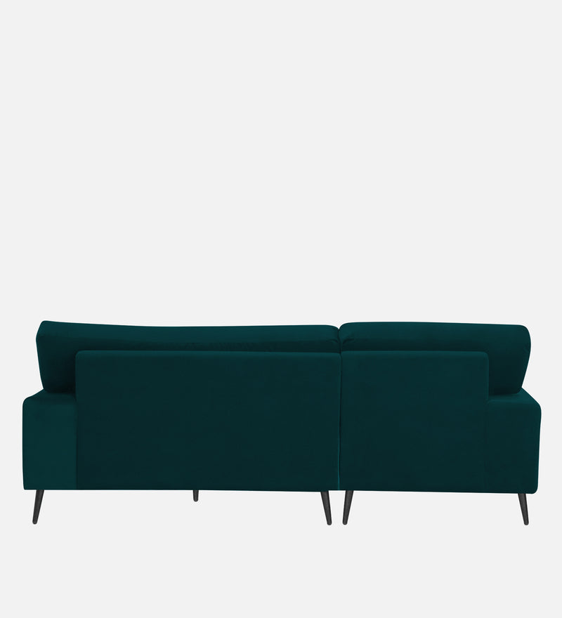 Ohana Velvet LHS Compact 5 Seater Sectional Fabric Sofa