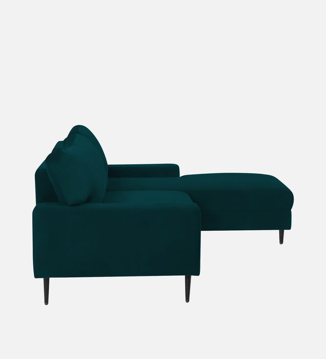 Ohana Velvet RHS Compact 5 Seater Sectional Fabric Sofa