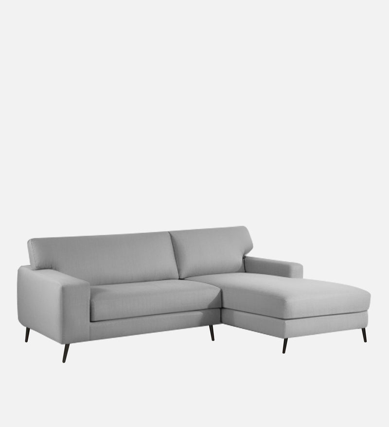Ohana Velvet RHS Compact 5 Seater Sectional Fabric Sofa