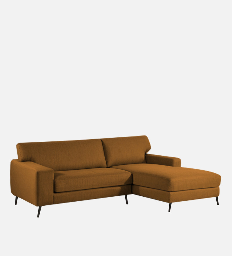 Ohana Velvet RHS Compact 5 Seater Sectional Fabric Sofa