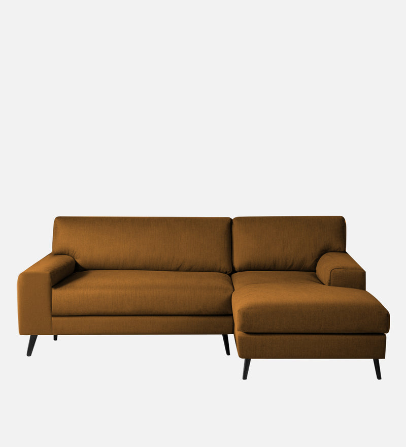 Ohana Velvet RHS Compact 5 Seater Sectional Fabric Sofa