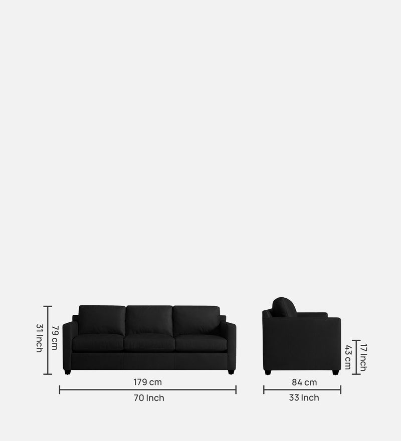 Olive Leatherette 3 Seater Sofa
