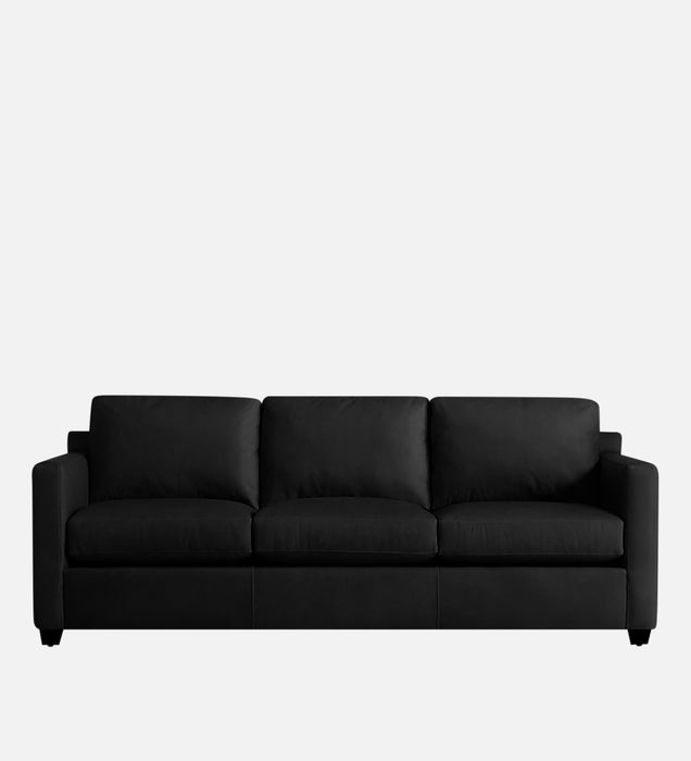 Olive Leatherette 3 Seater Sofa