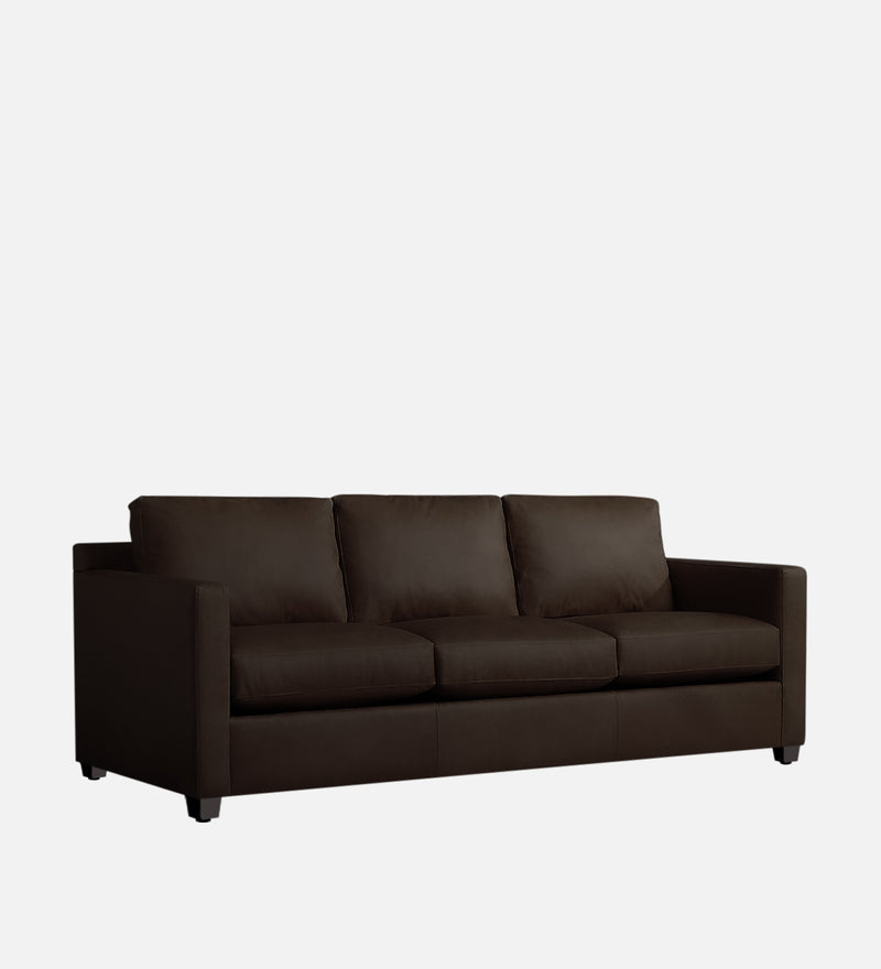 Olive Leatherette 3 Seater Sofa