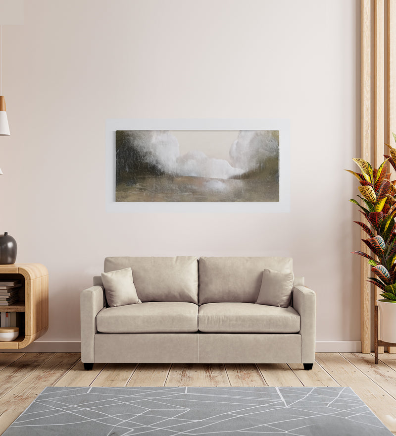 Olive Leatherette  2 Seater Sofa