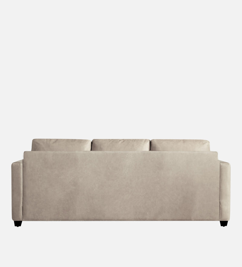 Olive Leatherette 3 Seater Sofa
