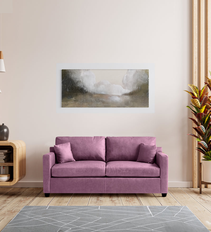 Olive Leatherette  2 Seater Sofa