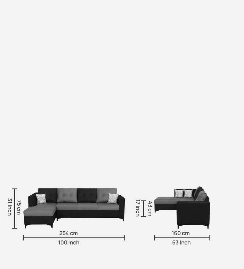 OMEGA Sectional Fabric Sofa 6 Seater