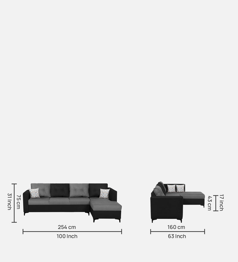OMEGA Sectional Fabric Sofa 6 Seater