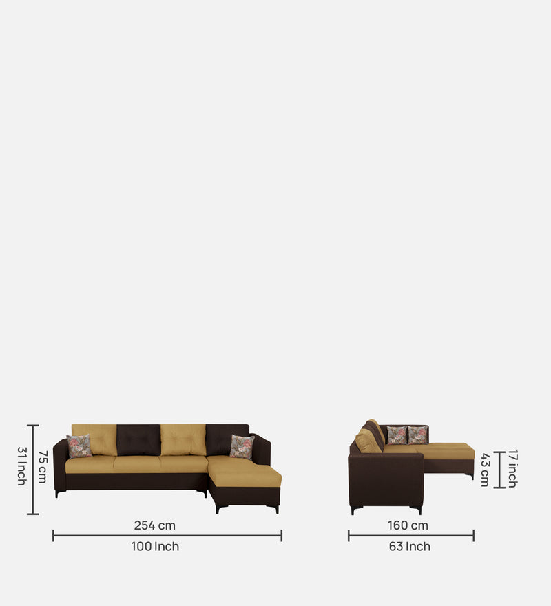 OMEGA Sectional Fabric Sofa 6 Seater