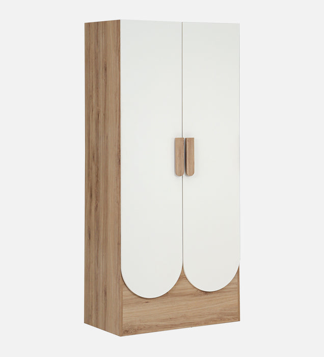 Opera 2 Door Wardrobe In Oak & Frosty White Colour