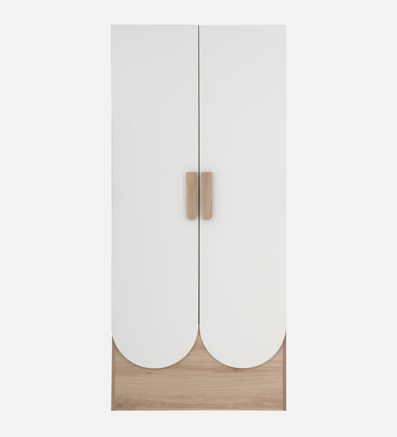 Opera 2 Door Wardrobe In Oak & Frosty White Colour