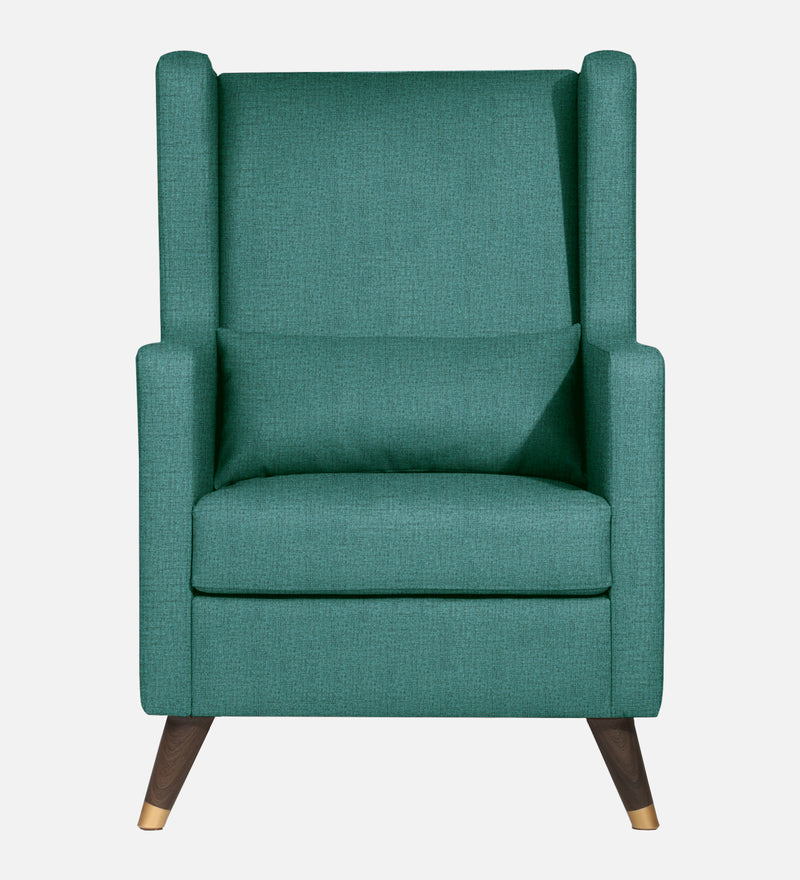 Opulence Fabric Wing Chair With Ottoman